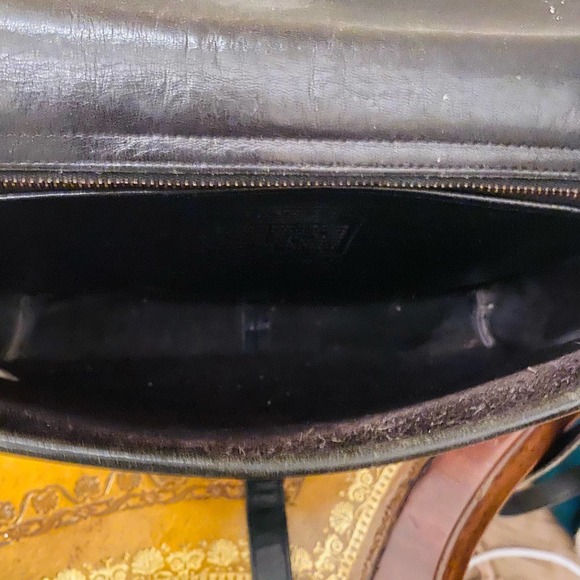 Coach Vintage NYC Black Saddle Pouch Large Shoulder Leather Bag 9585 - Picture 8 of 10